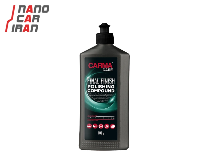 پولیش بدنه نهایی خودرو آنتی هالوگرام ۵۰۰ گرمی کارماکر CarmaCare 500g Anti-Hologram Final Finish Polish for Car Body